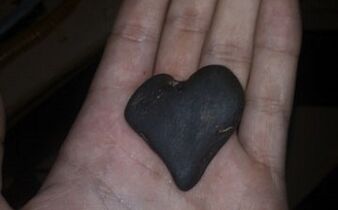 heart-shaped stone as a good luck talisman