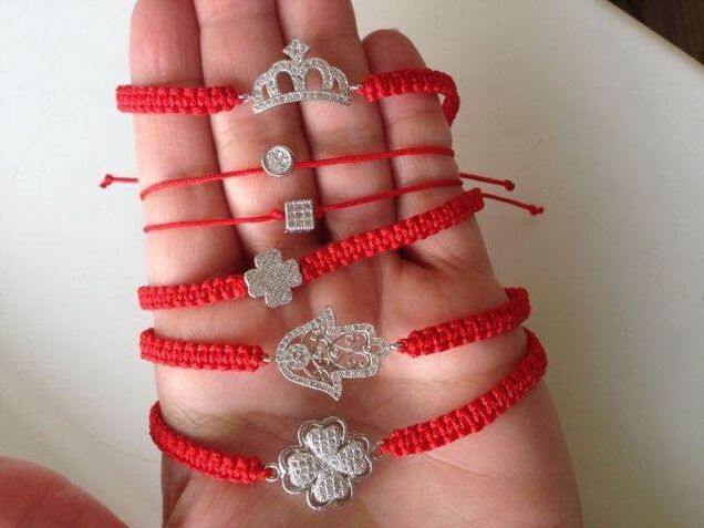 Homemade bracelets as a good luck charm. 